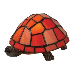 Meyda 4"H Turtle Tiffany Glass Accent Lamp