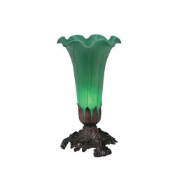 Meyda 8"H Green Pond Lily Accent Lamp