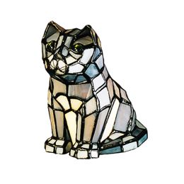 Meyda 7"H Cat Tiffany Glass Accent Lamp