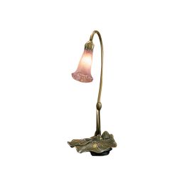 Meyda 16"H Cranberry Pond Lily Accent Lamp