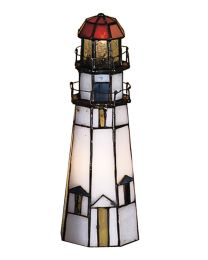 Meyda 9"H Marble Head Lighthouse Accent Lamp