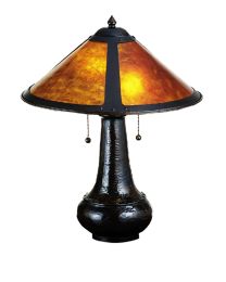 Meyda 21"H Van Erp Amber Mica Table Lamp