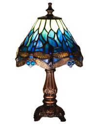 Meyda 11.5"H Tiffany Hanginghead Dragonfly Mini Lamp