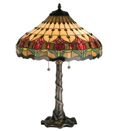 Meyda 25.5"H Colonial Tulip Table Lamp