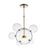 Salome Pendant Lamp - 1 Big & 5 Small Clear Glass Shades